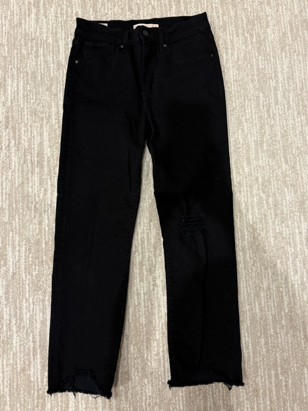 Levi's Black 724 High Rise Straight Crop Women's Jeans Sz 27